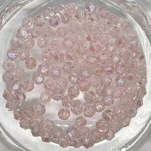 100+pcs Beads for Jewelry #17943 AB Pink Faceted Crystal Bead - 3 set left